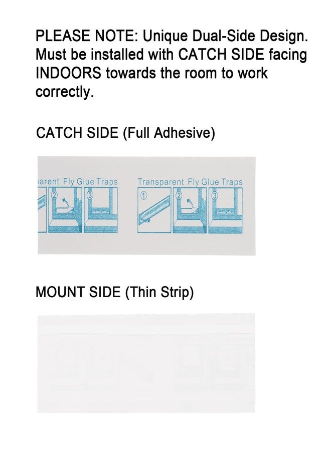 Kensizer مجموعة كينسايزر من 30 مصيدة ذباب للنوافذ للاستخدام الداخلي، شرائط لاصقة ورقية، مصيدة ذباب شفافة للنوافذ المنزلية، مصائد قاتلة للذباب المنزلي والخنافس - Image 2
